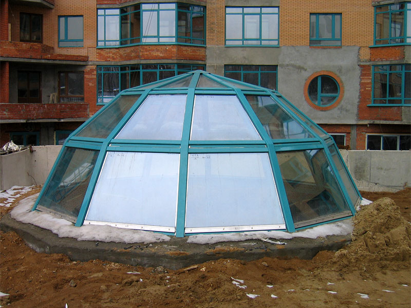 Пример купольной конструкции зенитного фонаря №2