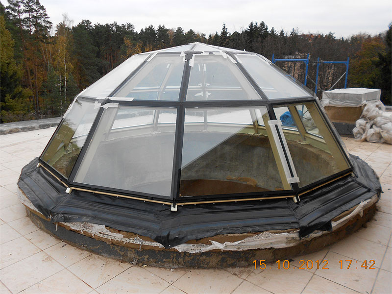 Пример купольной конструкции зенитного фонаря №3